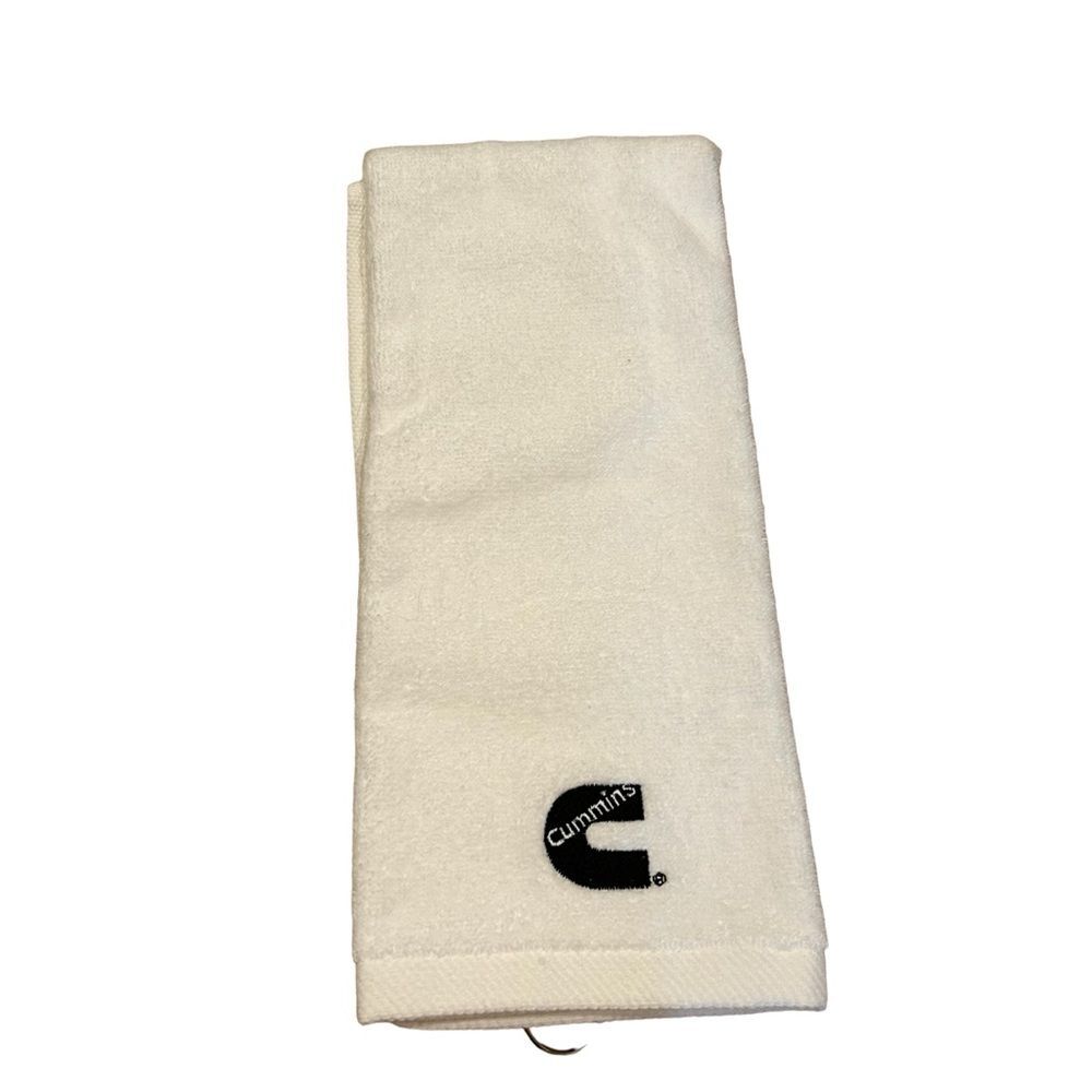 Cummins Engine White Golf Towel